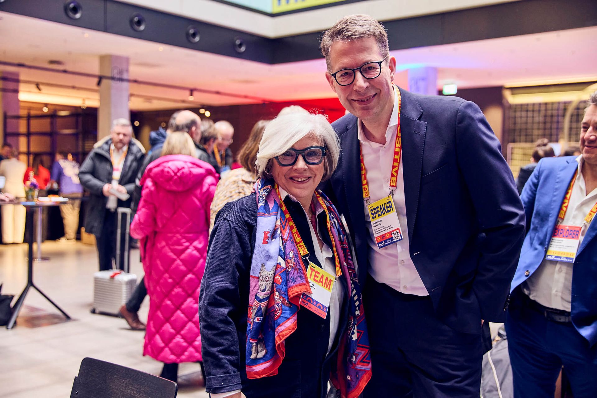 Steffi Czerny (DLD), Markus Blume (Bavarian State Minister of Sciene and the Arts) at the DLD Munich Conference 2025