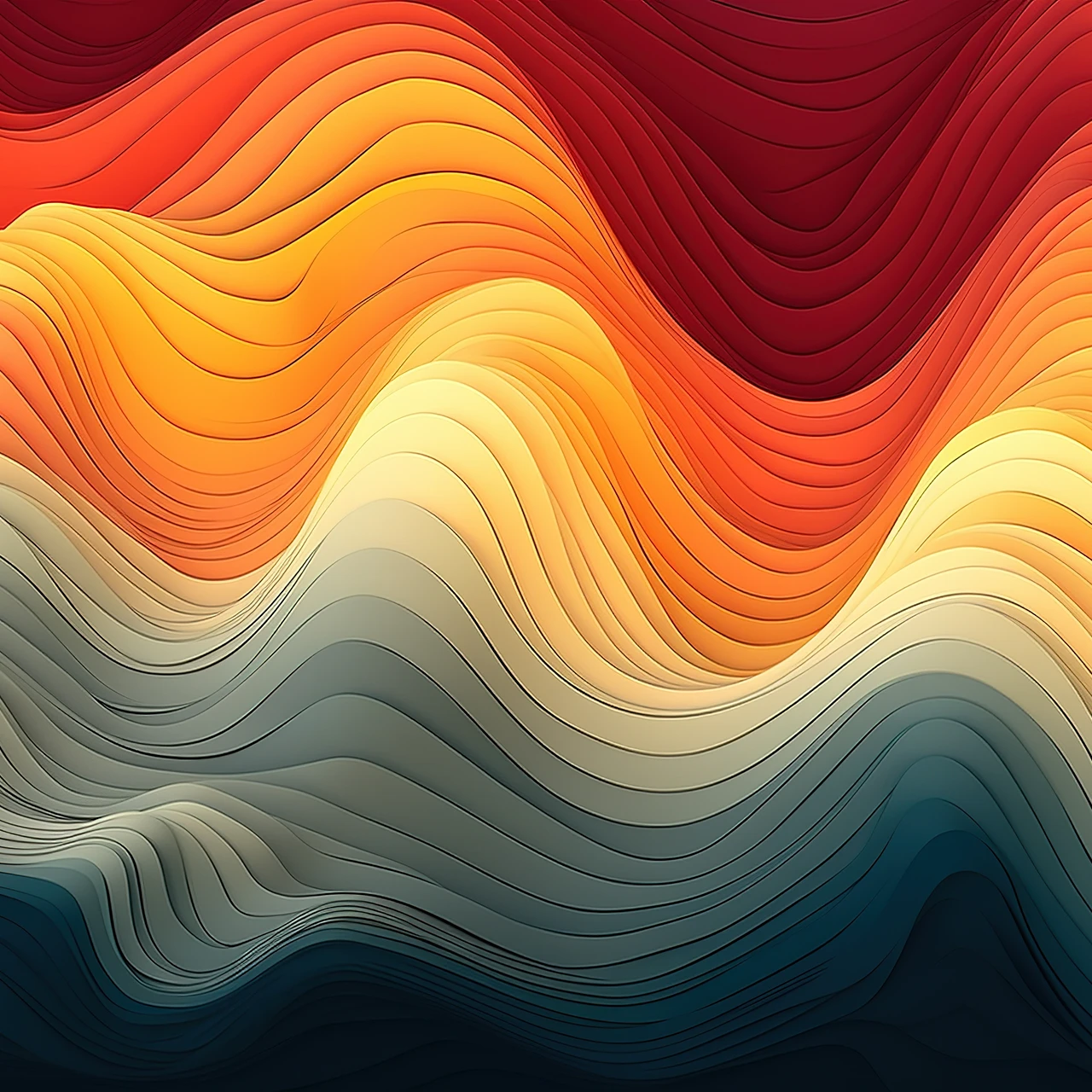 Wellenförmiges Farbspektrum